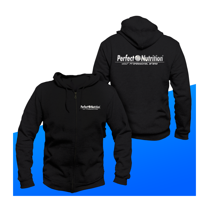 SUDADERA NEGRA CON CREMALLERA